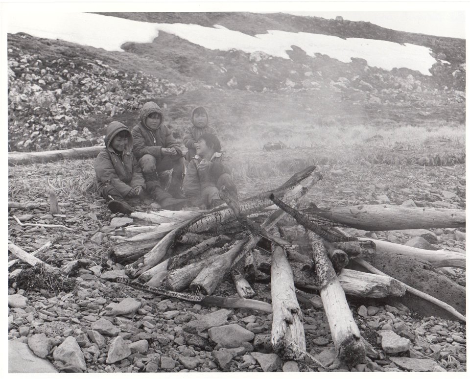 Edwards Boys Warming Up  Mikisigimiut Bay  Nunivak Island