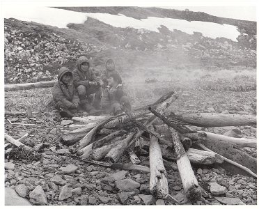 Edwards Boys Warming Up Mikisigimiut Bay Nunivak Island photo