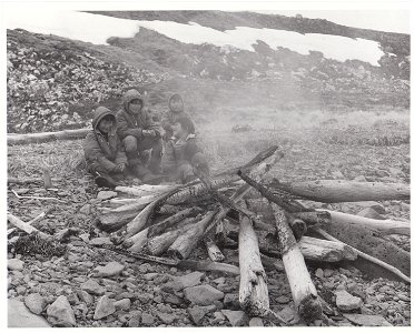 Edwards Boys Warming Up  Mikisigimiut Bay  Nunivak Island