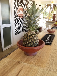 Fruit pineapple table photo