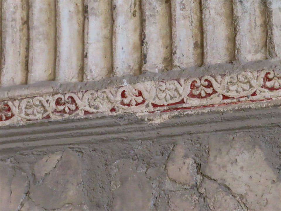 Colored Stucco Detail in Men's Bath  Herculaneum Italy