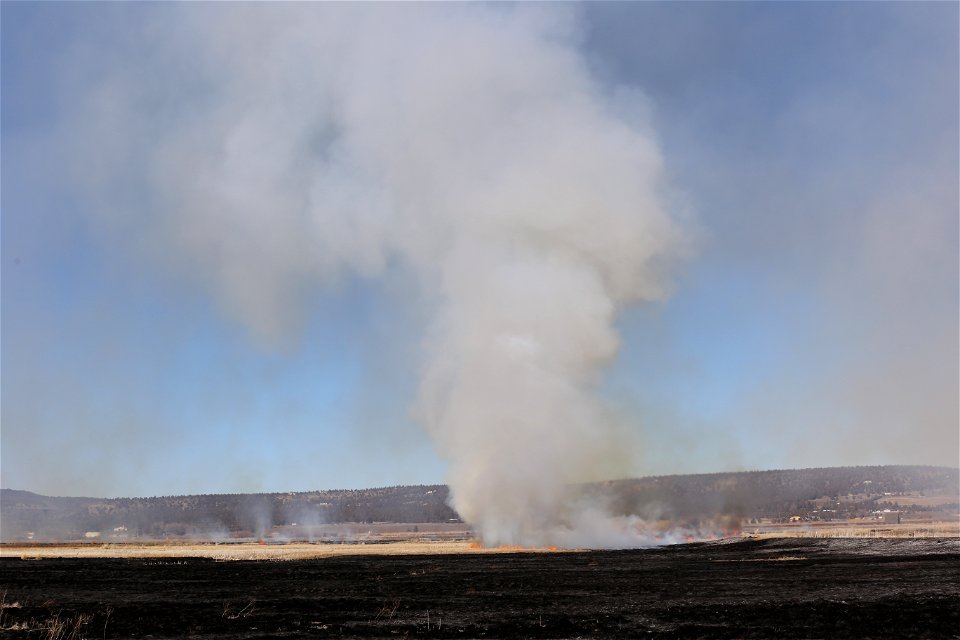 Prescribed burn at Modoc National Wildlife Refuge