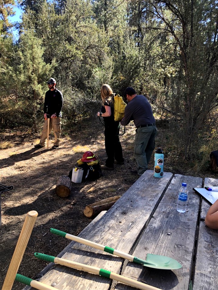 A group of kids learn about forest science at an Every Kid Outdoors Field Day