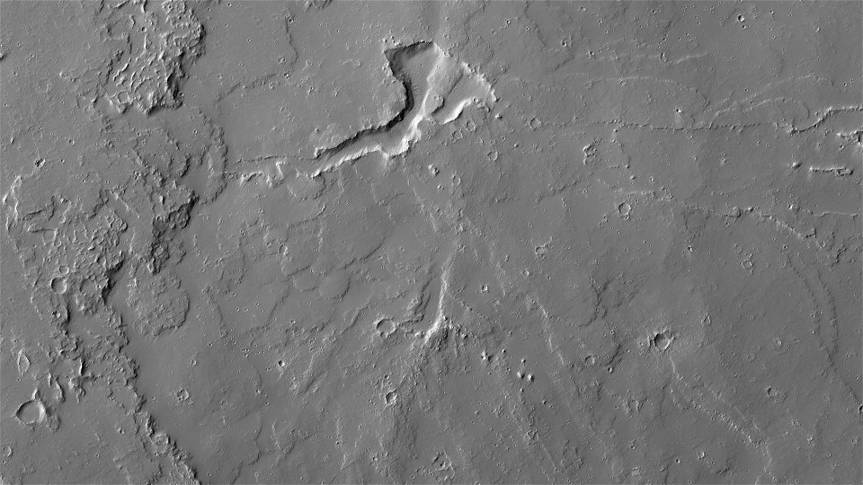 Lava Flows at the Base of Olympus Mons
