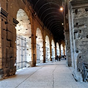 Arches inside Colosseum Rome Italy photo