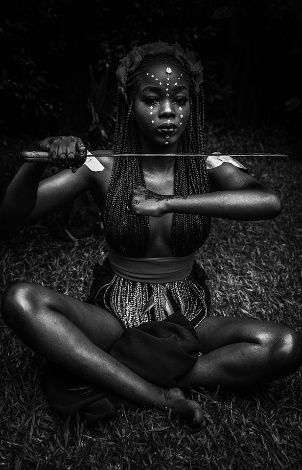 People strong woman pose