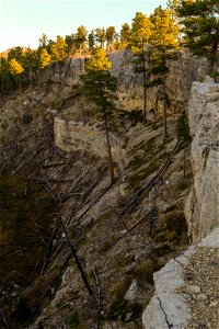 Rocky cliffs and trees photo