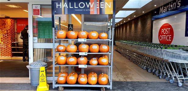 Waitrose Pumpkin Display! Halloween and Brexit!