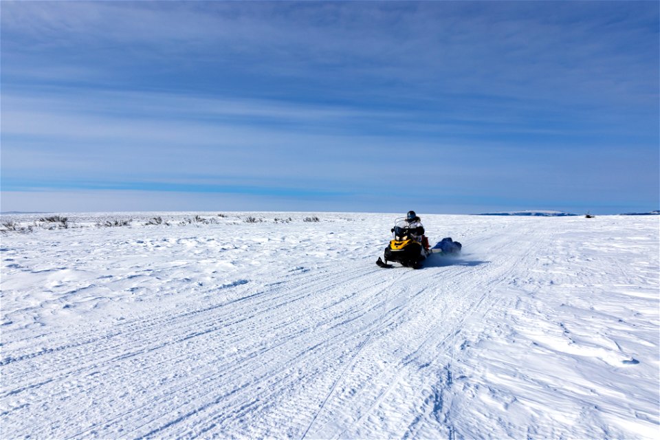 Snowmachine travel on Selawik National Wildlife Refuge.