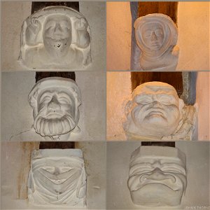 Boxley Church Kent. Roof vault stone carvings.