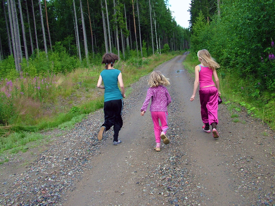 Girls dirt road road
