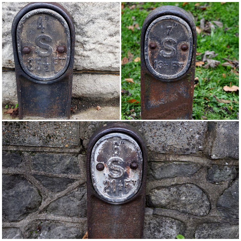 Really old surviving water pipe markers. Maidstone Kent