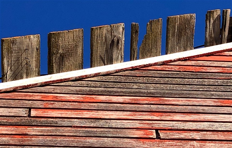 Barn, White, and Blue