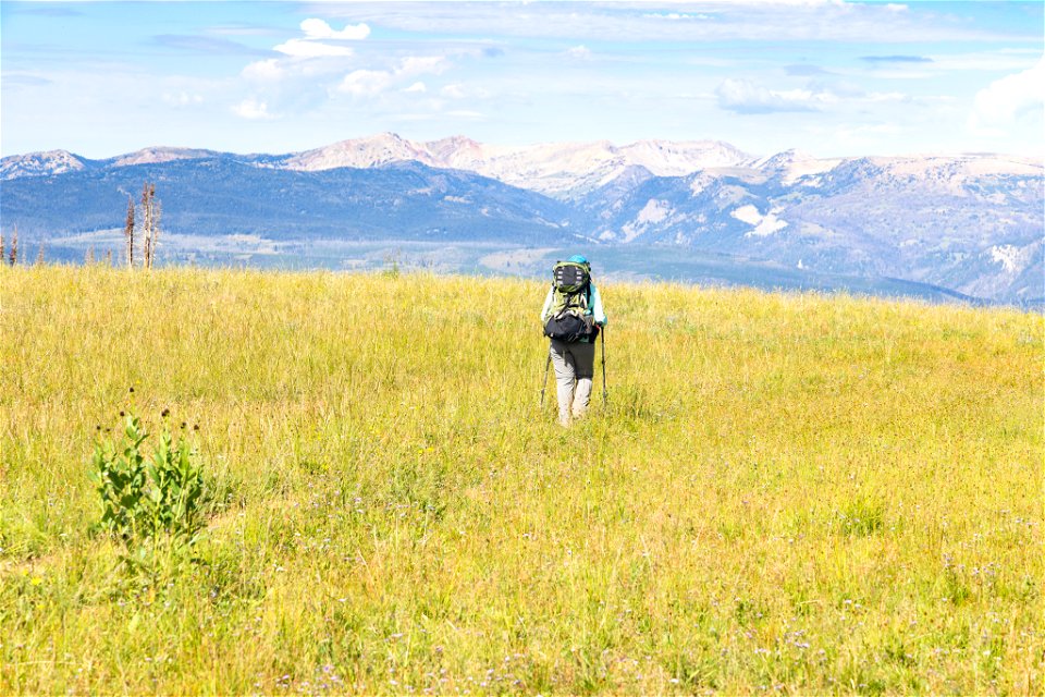 Hiking west of Fawn Pass