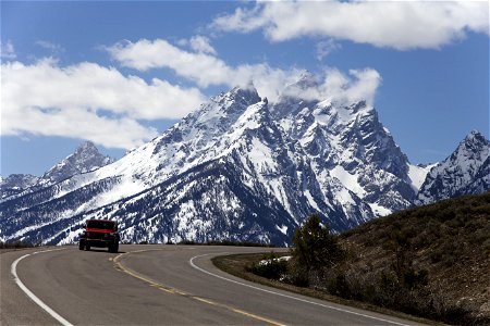 Views Along the Teton Park Road in Spring