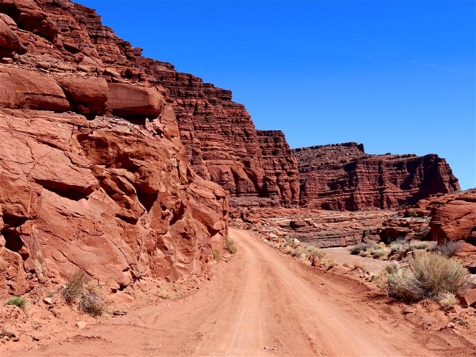 Shafer Canyon Road at Canyonlands NP in UT photo