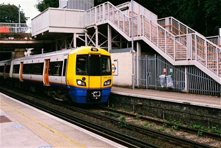 London Overground unit 378 137 at Canonbury platform 1.  It will terminate at the next station, Highbury & Islington.