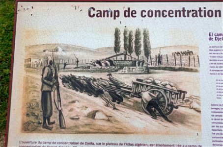 Gare du Vernet-d'Ariège : Notice d'information sur le camp de Djelfa en Algérie française