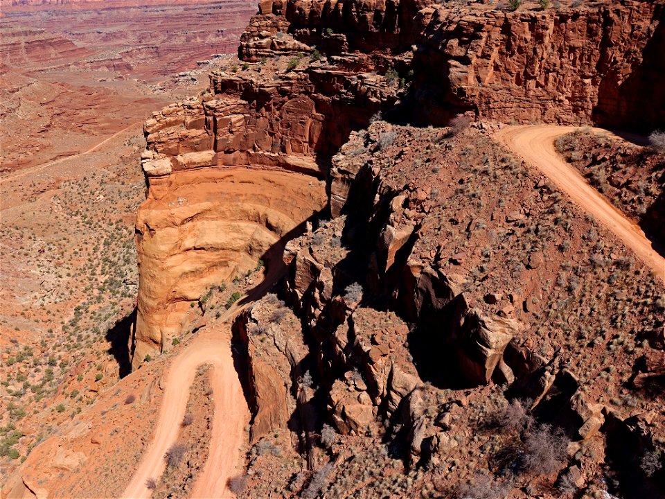 Shafer Canyon Road at Canyonlands NP in UT