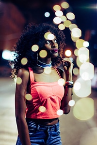 Woman model afro photo