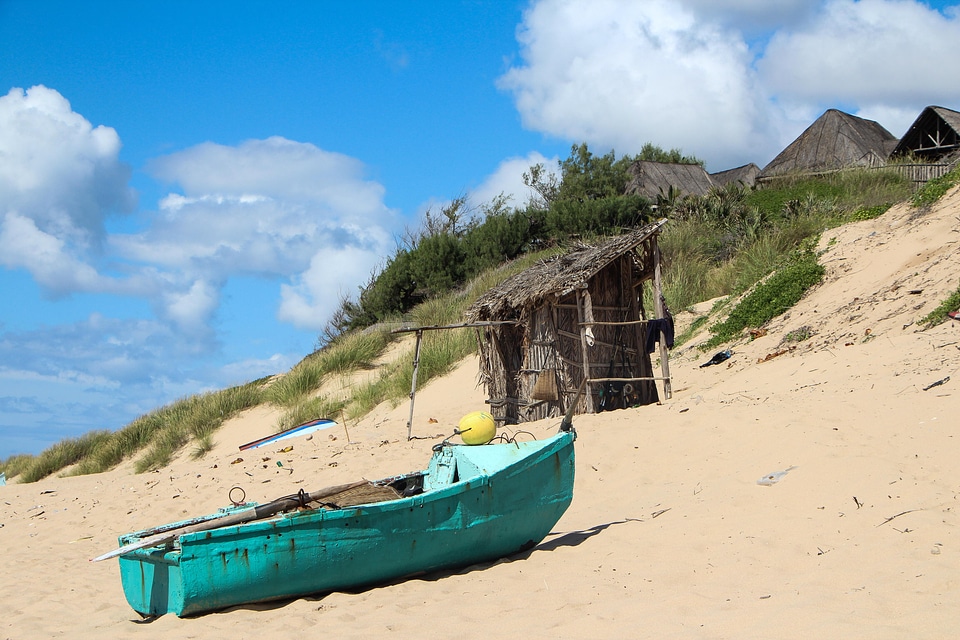 Landscape boat coast