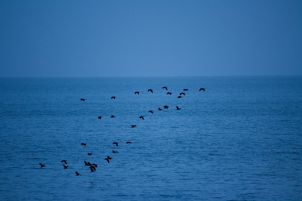 Over water blue