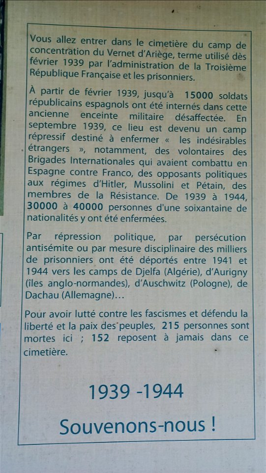 Cimetière du Camp du Vernet