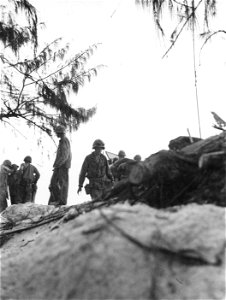 Beach scene. Saipan. June, 1944.