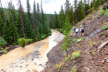 Backpackers along the Upper Miller Creek Trail photo