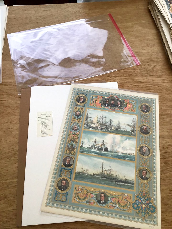 Antiques Stall Preparation The Illustrated London News 1897 Queen Victoria's Diamond Jubilee Colour Plates - Diary Note > description from publication placed inside cello bag for picture framer