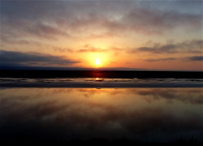 Sunset over Tutakoke River photo