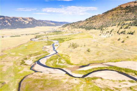 Yellowstone flood event 2022: Confluence of Soda Butte Creek and Lamar River (Septepmber 1) photo