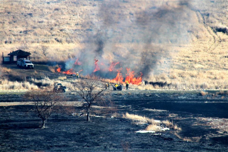 Prescribed burn at Modoc National Wildlife Refuge