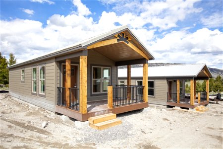 Front view of newly installed one-bedroom homes photo