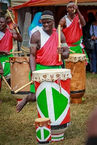 Man drum tambourine photo