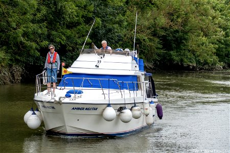 Amber Nectar Boat. River Medway. Allington Lock. photo