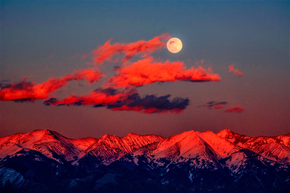 Moonrise over Blanca Peak