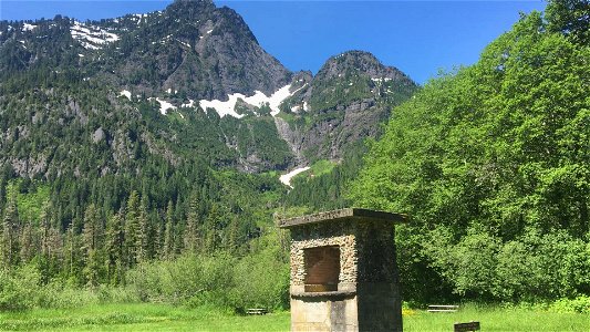 Old site of Big 4 Inn, Mt. Baker-Snoqualmie National Forest, Video by Holly Snarr June 23, 2020
