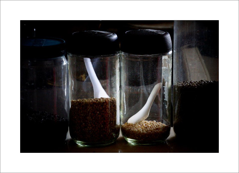 Old dried food containers