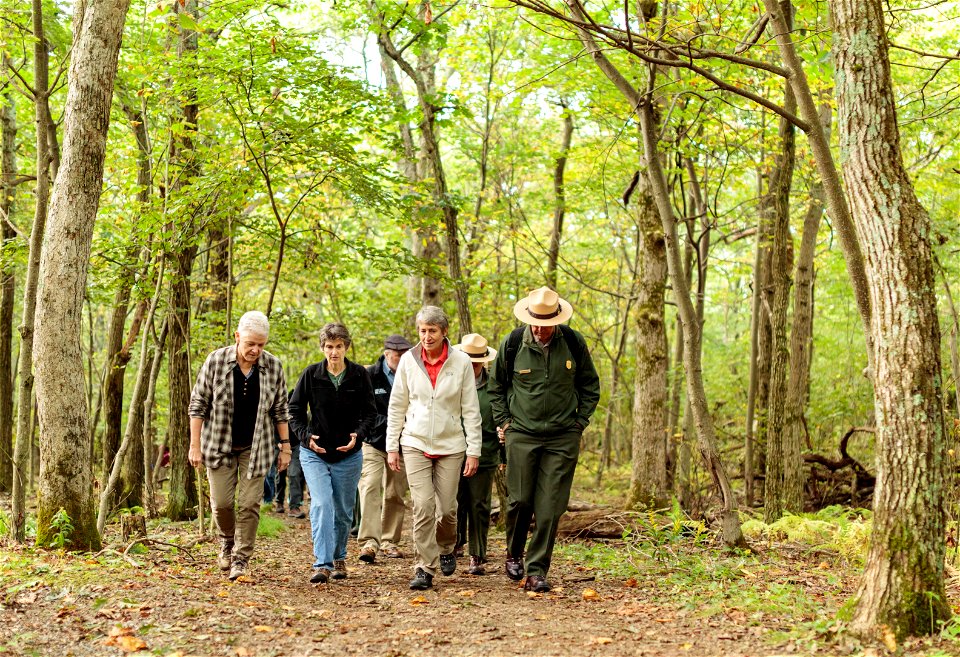 Secretary Jewell Director McCarthy Hawksbill Trail photo