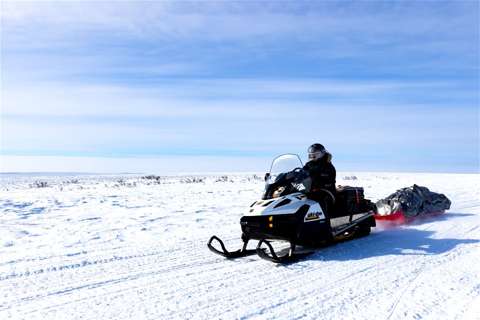 Snowmachine travel on Selawik National Wildlife Refuge. photo