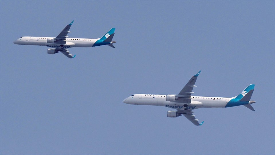Air Dolomiti (Ad Astra Livery) Embraer E195LR Twin Pack: I-ADJO from  Bologna (13400 ft.) & I-ADJM from Florence (11800 ft.)