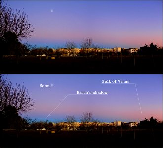 Earth’s shadow and the Belt of Venus photo