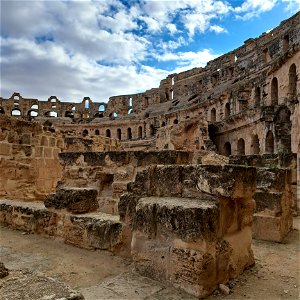 Ruins from inside Amphitheatre of El Jem Tunisia photo