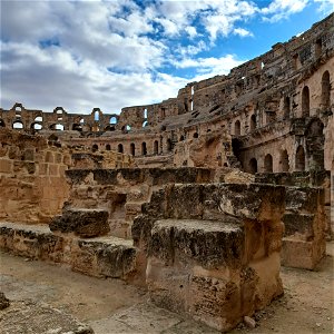 Ruins from inside Amphitheatre of El Jem Tunisia