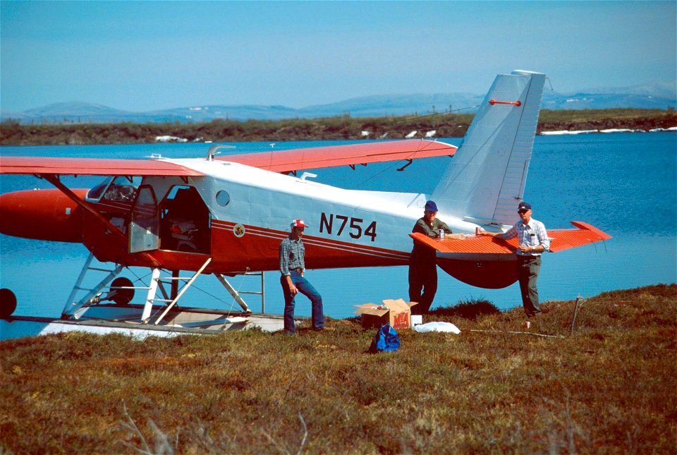 N754 tied up on shore