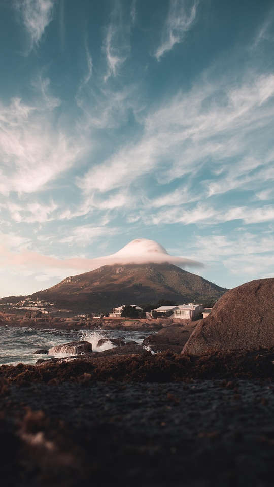 Mountain sky coast