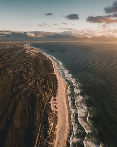 Beach drone ocean photo