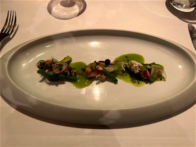 Dish with Green Almonds
