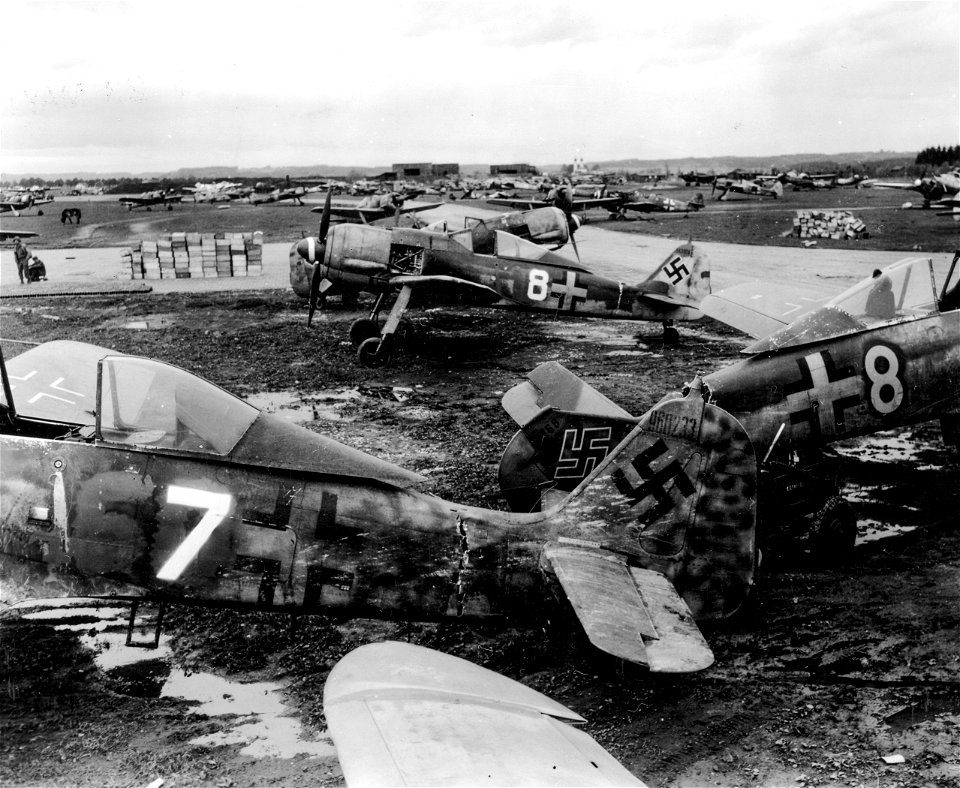 SC 196230 - Part of the Luftwaffe equipment taken by Seventh Army as resistance collapsed on the Western Front.